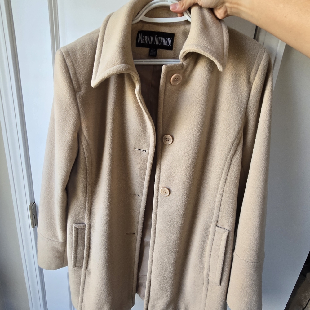 Marvin Richards Cream Pea Coat